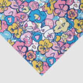 Cute Retro Doodle Hearts Love Artistic Pattern  Tissuepapier (Detail)