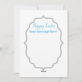 Cute retro Easter bunnies toevoegen bericht Feestdagenkaart (Achterkant)