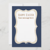 Cute retro  Easter bunny add message card Feestdagenkaart (Achterkant)