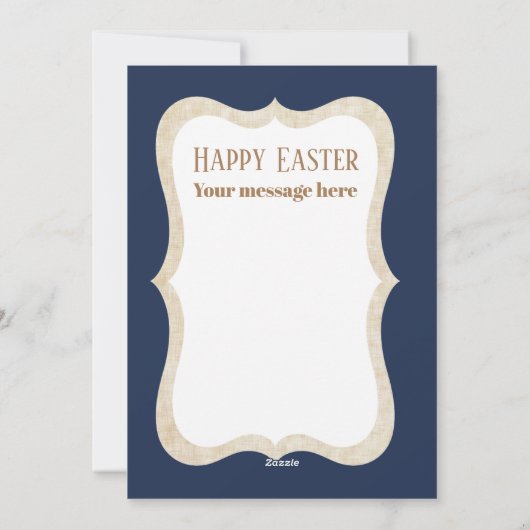 Cute retro  Easter bunny add message card Feestdagenkaart (Achterkant)