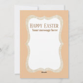 Cute retro  Easter bunny add message card Feestdagenkaart (Achterkant)