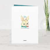 Cute retro Easter bunny add message Feestdagen Kaart (Achterkant)