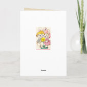 Cute retro  Easter bunny add message Feestdagen Kaart (Achterkant)