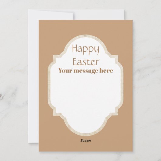 Cute retro Easter bunny add message Feestdagenkaart (Achterkant)