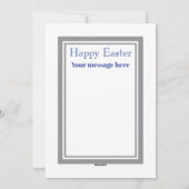 Cute retro Easter bunny add message Feestdagenkaart (Achterkant)