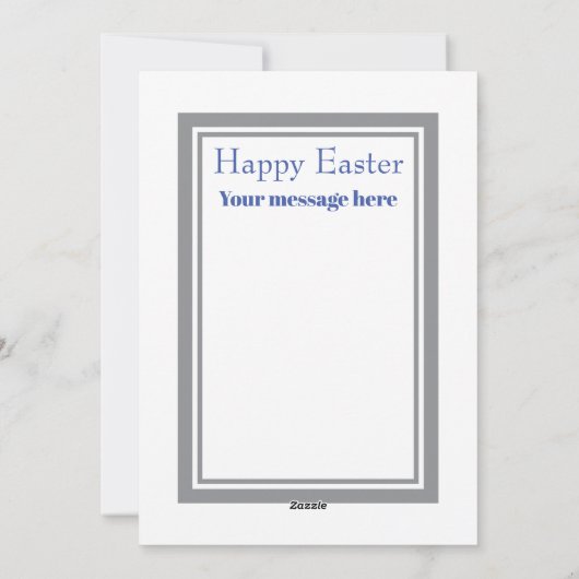 Cute retro Easter bunny add message Feestdagenkaart (Achterkant)