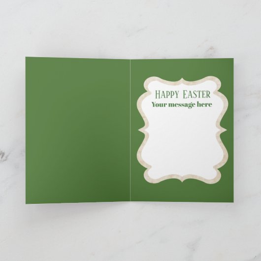 Cute retro  Easter chick add message Feestdagen Kaart (Binnen)