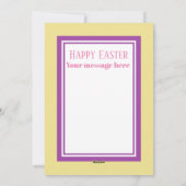 Cute retro Easter chick add message Feestdagenkaart (Achterkant)