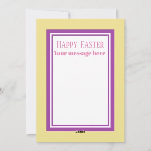 Cute retro Easter chick add message Feestdagenkaart (Achterkant)