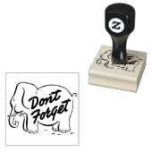 Cute Retro Elephant Vergeet niet Rubberstempel (Gestempeld)