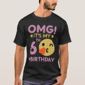 Cute  Retro Emotion Face OMG Het is mijn 6e Bi T-shirt (Voorkant)