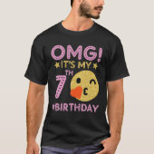 Cute Retro Emotion Face OMG Het is mijn 7e Bi T-shirt (Voorkant)