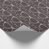 Cute Retro Eyeglass Hipster Cadeaupapier (Hoek)