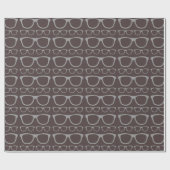 Cute Retro Eyeglass Hipster Cadeaupapier (Vlak)