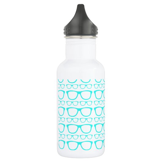 Cute Retro Eyeglass Hipster Waterfles (Links)