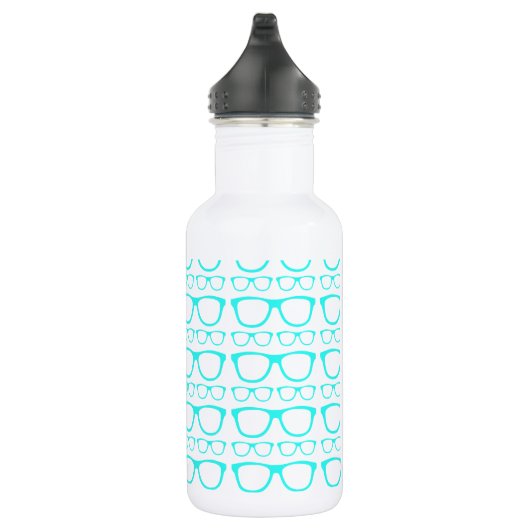 Cute Retro Eyeglass Hipster Waterfles (Rechts)