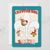 Cute Retro Feel Easter Crawfish Boil Kaart (Voorkant)