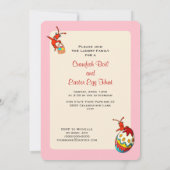 Cute Retro Feel Easter Crawfish Boil (roze) Kaart (Achterkant)