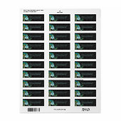 Cute Retro Floral Elephant Etiket (Full Sheet)