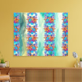 Cute Retro Floral Pattern #3 Canvas Afdruk (Insitu (Woonkamer))