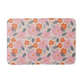 Cute Retro Floral Pattern Badmat (Voorkant)