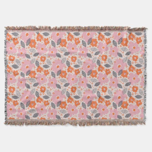 Cute Retro Floral Pattern Deken (Voorkant)