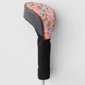 Cute Retro Floral Pattern Golfheadcover (Schuin)