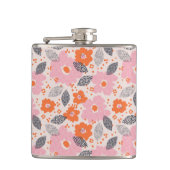 Cute Retro Floral Pattern Heupfles (Voorkant)