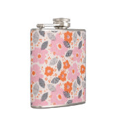 Cute Retro Floral Pattern Heupfles (Rechts)