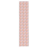 Cute Retro Floral Pattern Korte Tafelloper (Voorkant)