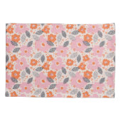 Cute Retro Floral Pattern Kussensloop (Achterkant-Links)