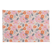 Cute Retro Floral Pattern Kussensloop (Achterkant-Rechts)