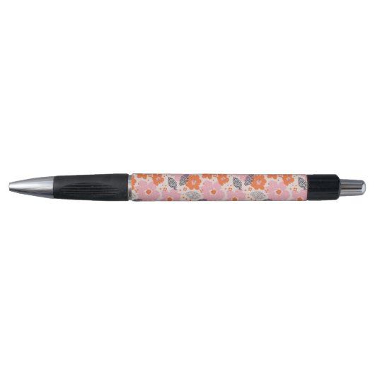 Cute Retro Floral Pattern Pen (Voorkant)