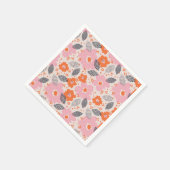 Cute Retro Floral Pattern Servet (Hoek)