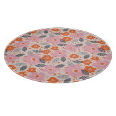 Cute Retro Floral Pattern Snijplank (Hoek)