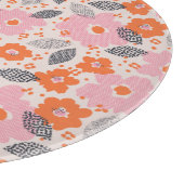 Cute Retro Floral Pattern Snijplank (Hoek)