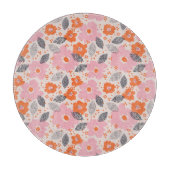 Cute Retro Floral Pattern Snijplank (Voorkant)