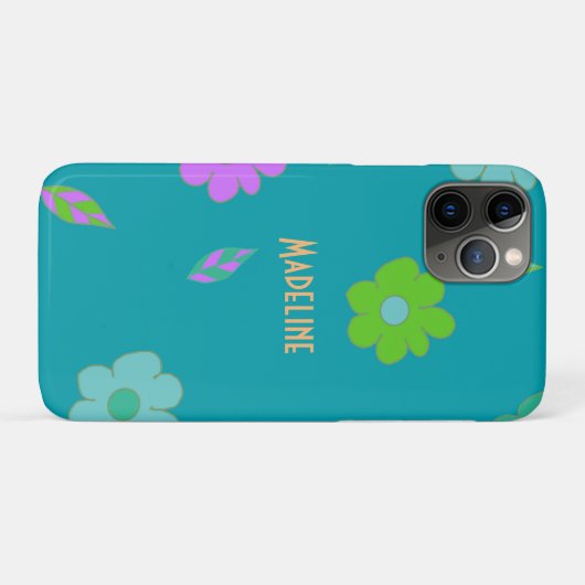 Cute Retro Flower Case-Mate iPhone Case (Achterkant (horizontaal))