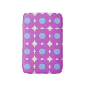 Cute Retro Flower Pattern Paars Mid Mod Badmat (Voorkant Verticaal)