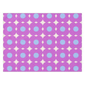 Cute Retro Flower Pattern Paars Mid Mod Tafelkleed (Voorkant (Horizontaal))
