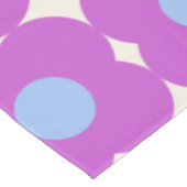 Cute Retro Flower Pattern Paars Mid Mod Tafelkleed (Gekanteld)