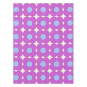 Cute Retro Flower Pattern Paars Mid Mod Tafelkleed (Voorkant)