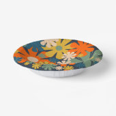 Cute Retro Flowers 60s 70s Vibe Papieren Kommen (Gebogen)