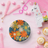 Cute Retro Flowers 60s 70s Vibe Papieren Kommen (Feest)