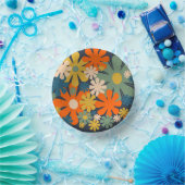 Cute Retro Flowers 60s 70s Vibe Papieren Kommen (Feest)
