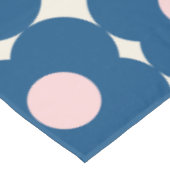 Cute Retro Geometric Flowers Pattern Blue en Roze Tafelkleed (Gekanteld)