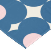 Cute Retro Geometric Flowers Pattern Blue en Roze Tafelkleed (Gekanteld)