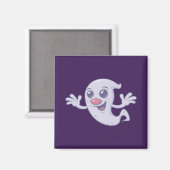 Cute Retro Ghost Magneet (Voorkant / Achterkant)