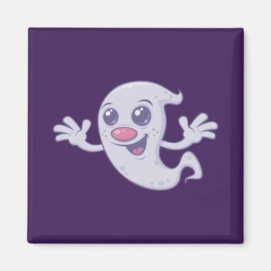 Cute Retro Ghost Magneet (Voorkant)