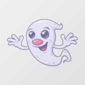 Cute Retro Ghost Raamsticker (Vel)